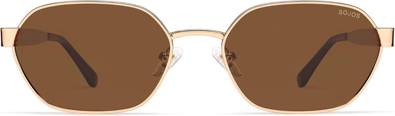 Sojos Trendy Polarized Hexagon Sunglasses for Women Men, UV400 Retro Rectangle Shades SJ1238 - Image 2